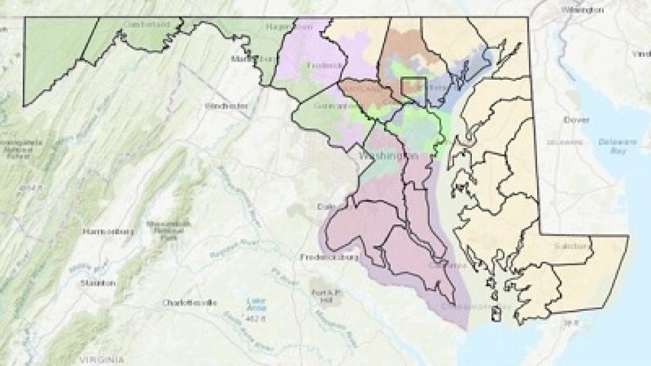 Maryland current congressional district map | citybiz