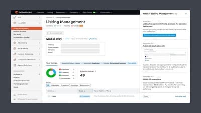 listing management semrush