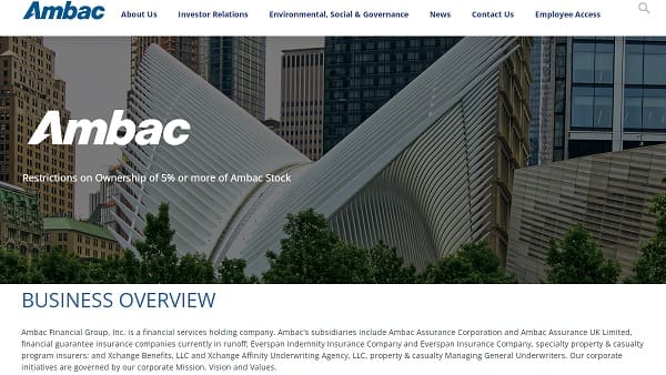 Ambac Authorizes Share Repurchase Program | Citybiz