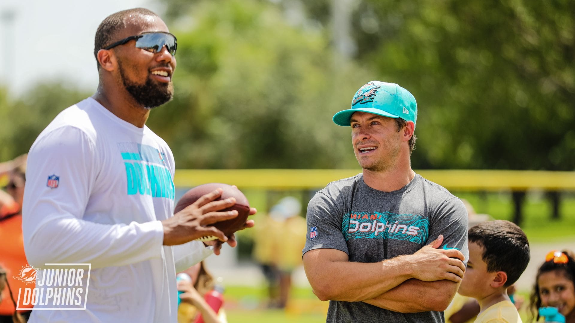 Miami Dolphins Players and YMCA Host Hundreds of Kids for Junior Dolphins  Summer Camp Tours in Weston