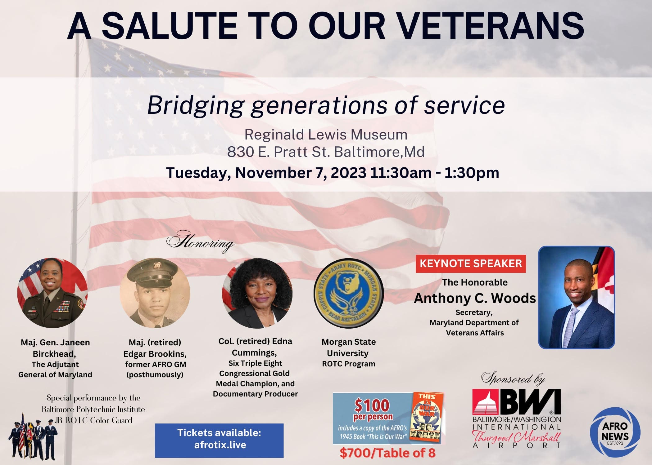 AFRO News to Host “A Salute to Our Veterans” | citybiz