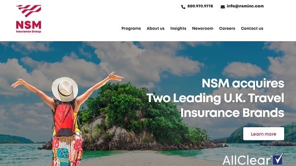 NSM Insurance Group Acquires AllClear Travel Insurance And InsureandGo ...